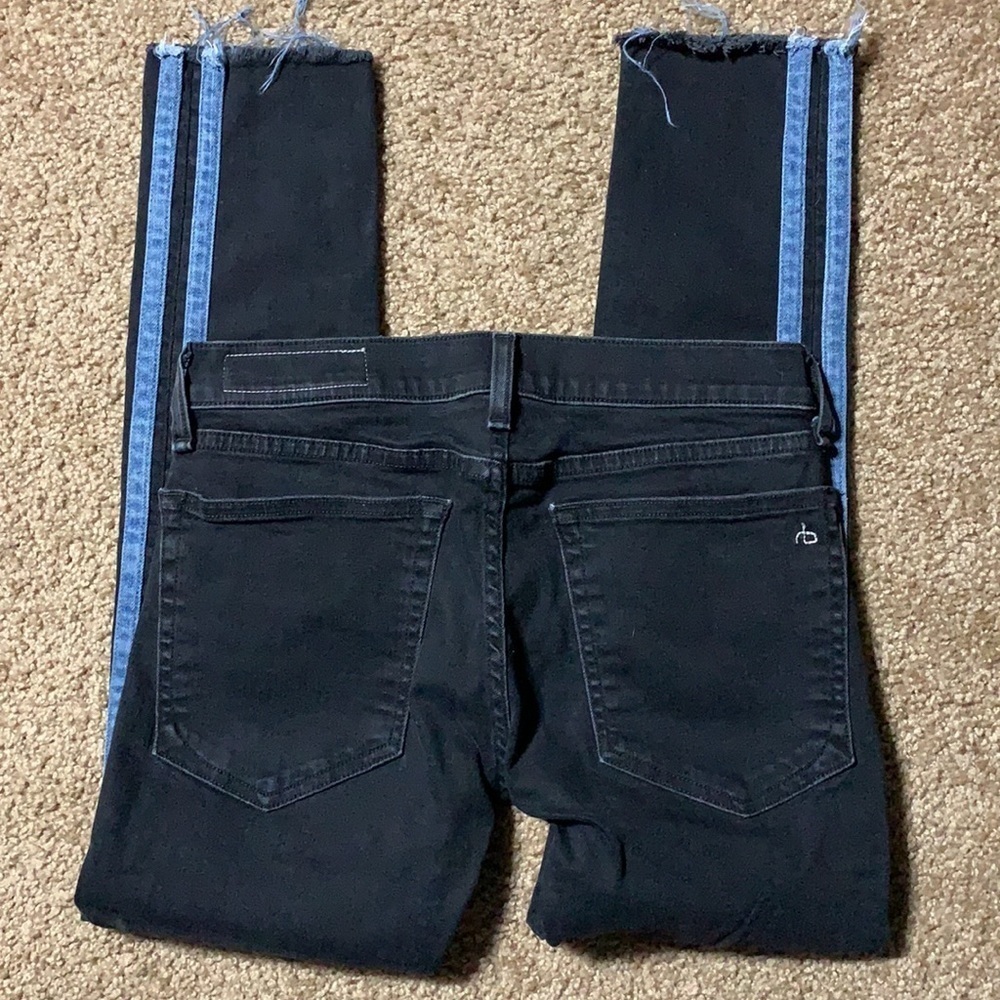 Rag and Bone striped legs jeans Size 24, very good condition, bare hem - Picture 4 of 10